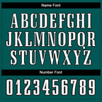 Custom Midnight Green White-Black Split Fashion Football Jersey photo 3