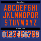 Custom Royal Orange-White Split Fashion Football Jersey photo 3