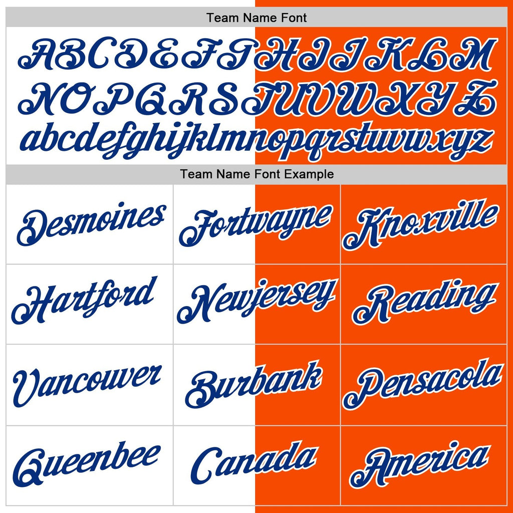 Custom Orange Royal-White Split Fashion Performance T-Shirt photo 2