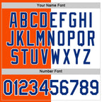 Custom Orange Royal-White Split Fashion Performance T-Shirt photo 3