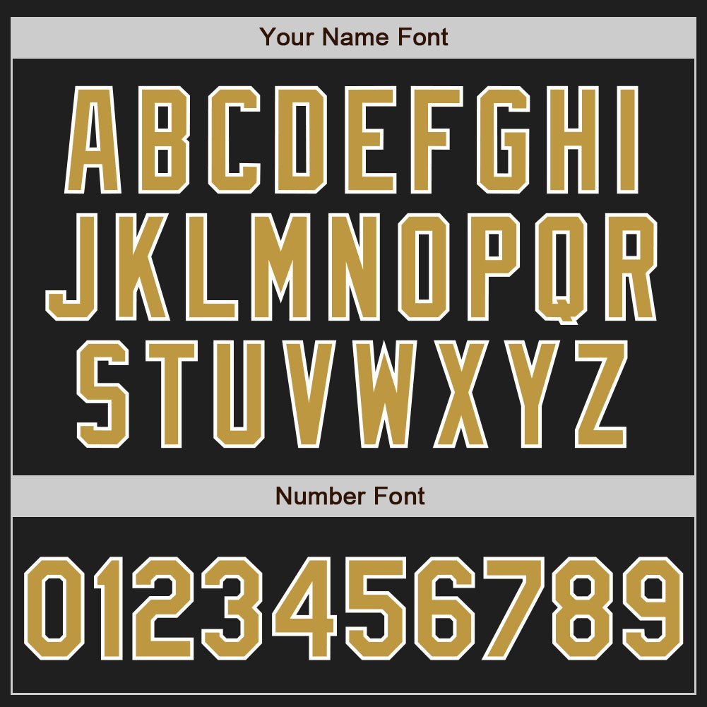 Custom Black Old Gold-White Split Ripped Pattern Baseball Pullover Sweatshirt Hoodie photo 6