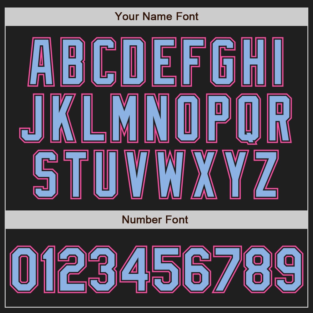 Custom Black Light Blue Pink-White Split Ripped Pattern Baseball Pullover Sweatshirt Hoodie photo 6