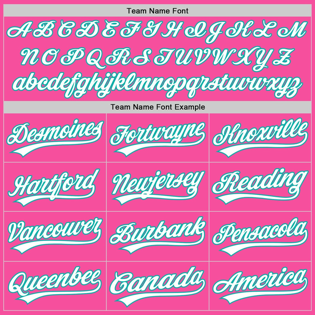 Custom Pink White-Aqua Split Ripped Pattern Baseball Pullover Sweatshirt Hoodie photo 4