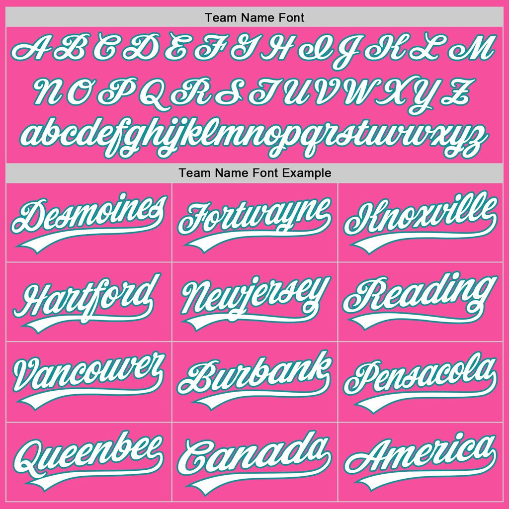 Custom Pink White-Teal Split Ripped Pattern Baseball Pullover Sweatshirt Hoodie photo 4