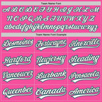 Custom Pink White Teal-Black Split Ripped Pattern Baseball Pullover Sweatshirt Hoodie photo 4
