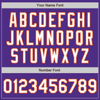 Custom Purple White-Orange Split Ripped Pattern Baseball Pullover Sweatshirt Hoodie photo 5