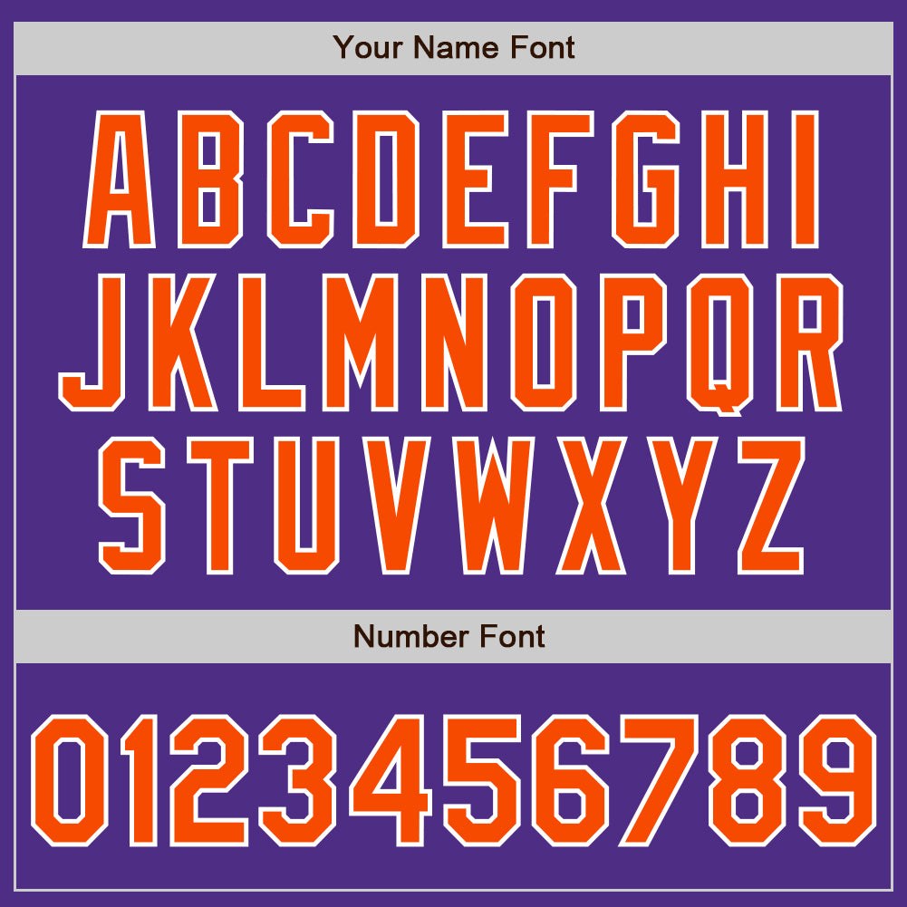 Custom Purple Orange-White Split Ripped Pattern Baseball Pullover Sweatshirt Hoodie photo 5