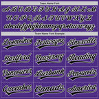 Custom Purple Black-White Split Ripped Pattern Baseball Pullover Sweatshirt Hoodie photo 4