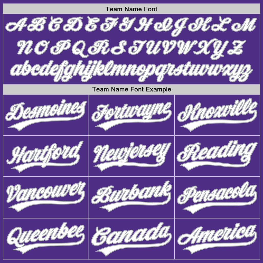 Custom Purple White-Gray Split Ripped Pattern Baseball Pullover Sweatshirt Hoodie photo 4