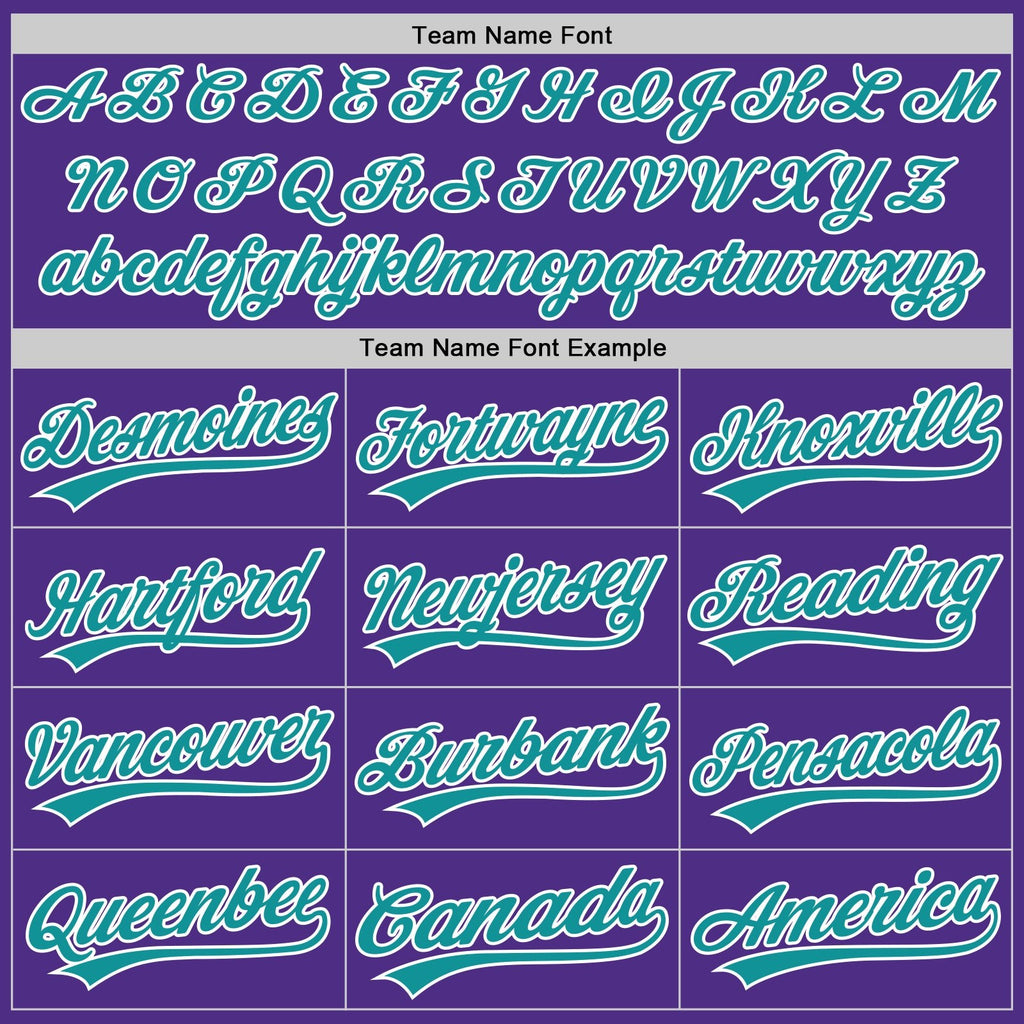 Custom Purple Teal-White Split Ripped Pattern Baseball Pullover Sweatshirt Hoodie photo 4