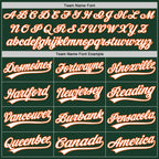 Custom Green White-Orange Split Ripped Pattern Baseball Pullover Sweatshirt Hoodie photo 4