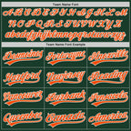 Custom Green Orange-White Split Ripped Pattern Baseball Pullover Sweatshirt Hoodie photo 4