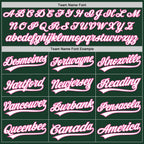 Custom Green White-Pink Split Ripped Pattern Baseball Pullover Sweatshirt Hoodie photo 4