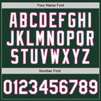 Custom Green White-Pink Split Ripped Pattern Baseball Pullover Sweatshirt Hoodie photo 5