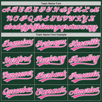 Custom Green Pink-White Split Ripped Pattern Baseball Pullover Sweatshirt Hoodie photo 4