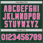 Custom Green Pink-White Split Ripped Pattern Baseball Pullover Sweatshirt Hoodie photo 5