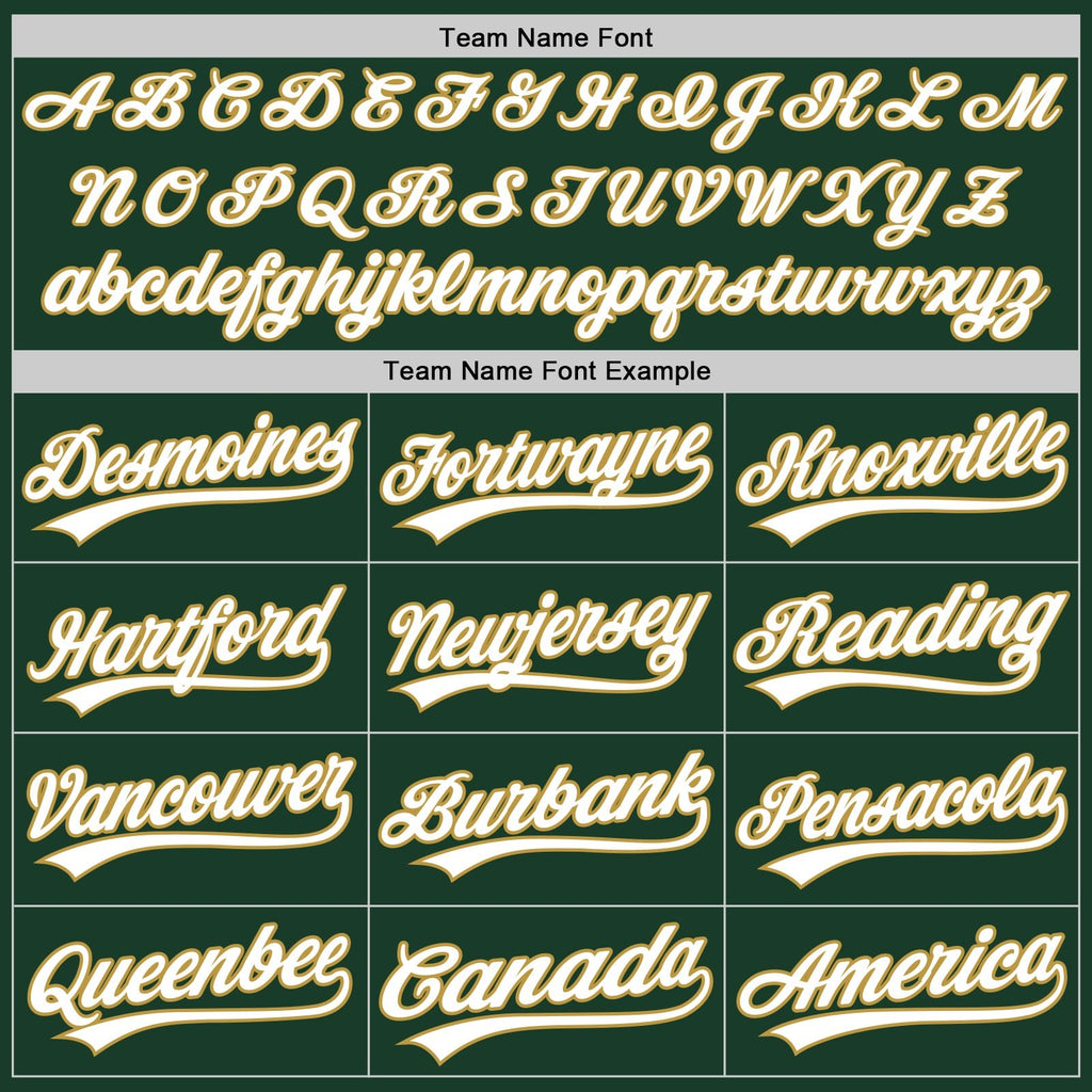 Custom Green White-Old Gold Split Ripped Pattern Baseball Pullover Sweatshirt Hoodie photo 4