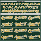Custom Green Old Gold-White Split Ripped Pattern Baseball Pullover Sweatshirt Hoodie photo 4