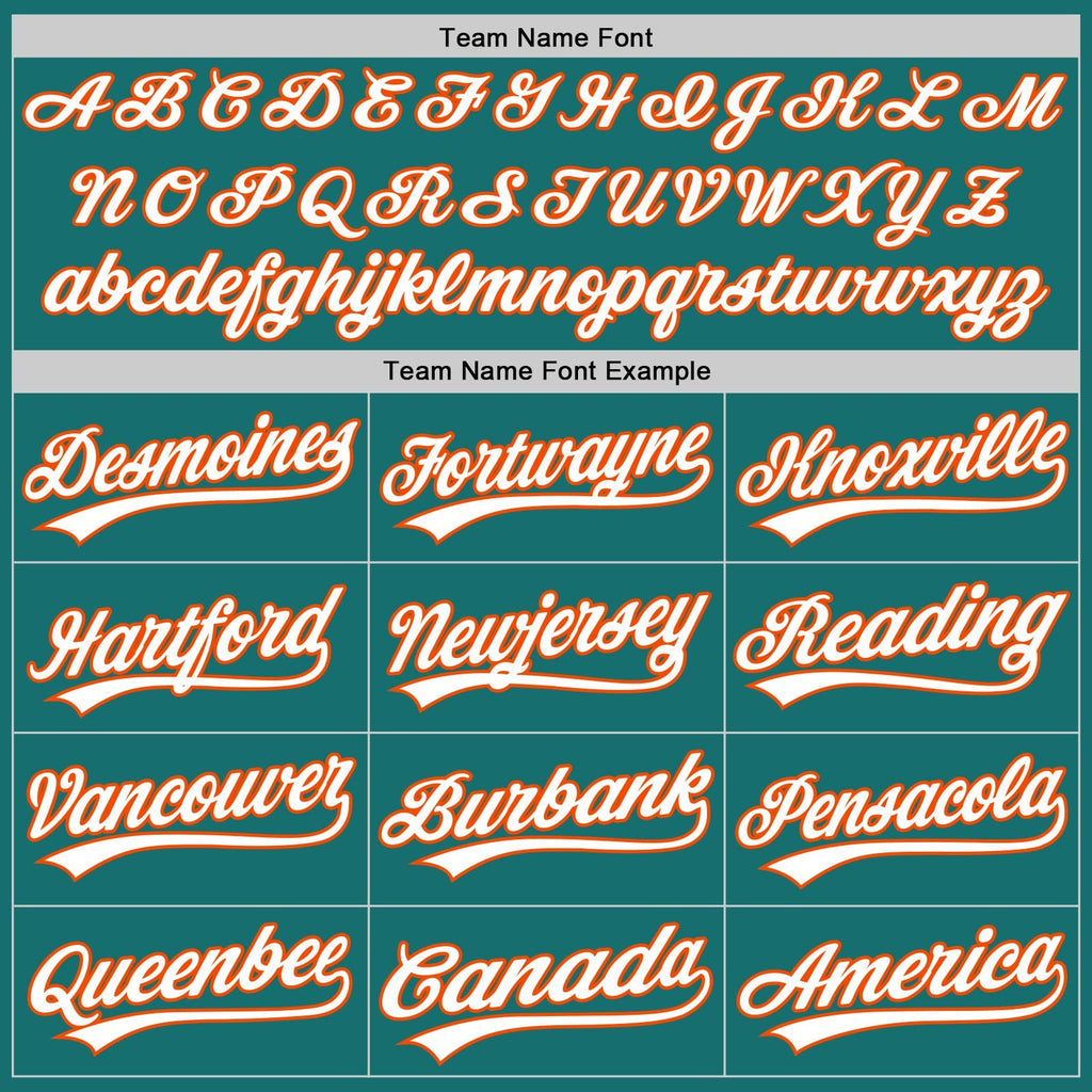Custom Teal White-Orange Split Ripped Pattern Baseball Pullover Sweatshirt Hoodie photo 4