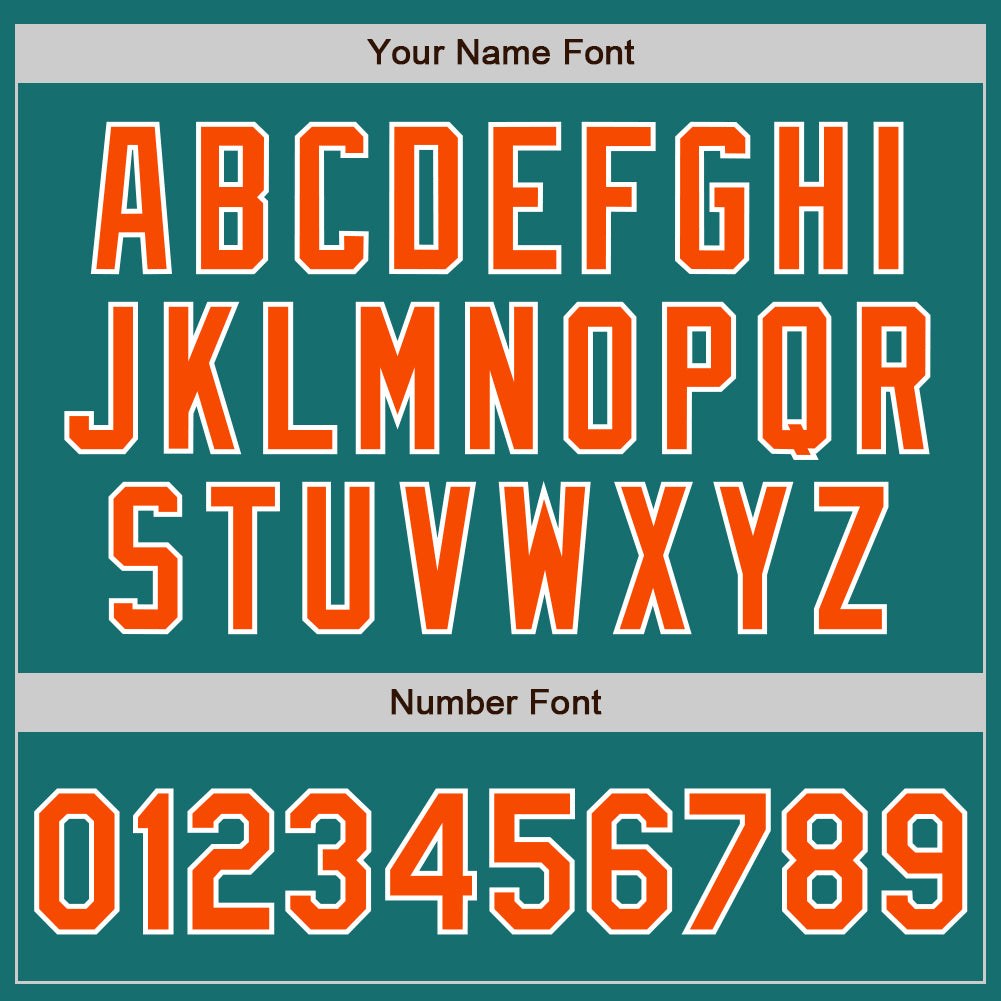 Custom Teal Orange-White Split Ripped Pattern Baseball Pullover Sweatshirt Hoodie photo 5