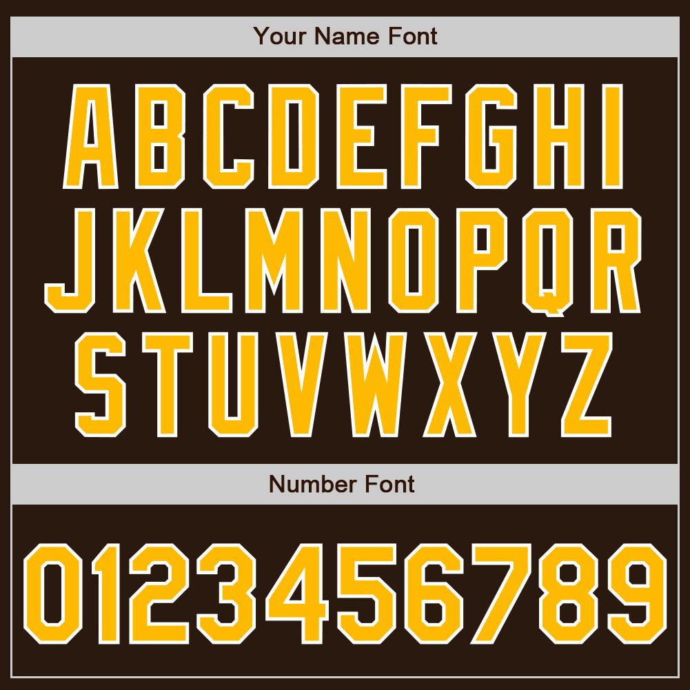 Custom Brown Gold-White Split Ripped Pattern Baseball Pullover Sweatshirt Hoodie photo 5