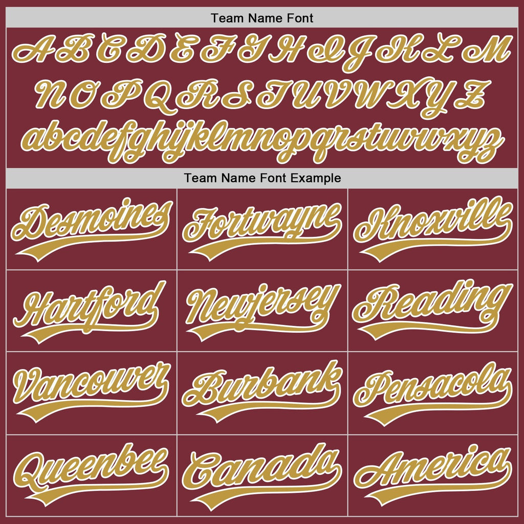 Custom Burgundy Old Gold-White Split Ripped Pattern Baseball Pullover Sweatshirt Hoodie photo 4