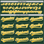 Custom White Green Pinstripe-Gold Split Ripped Pattern Baseball Pullover Sweatshirt Hoodie photo 4