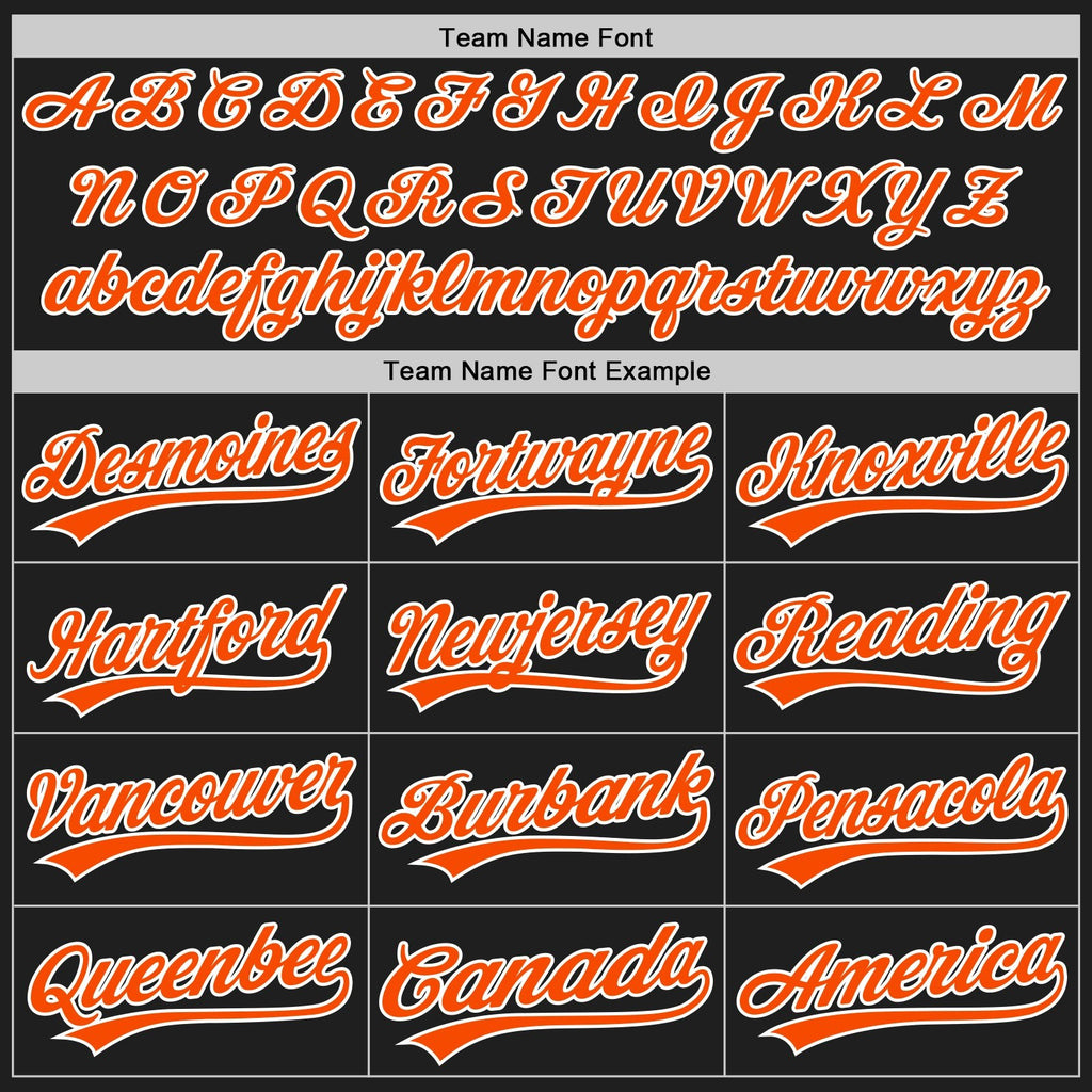 Custom White Black Pinstripe-Orange Split Ripped Pattern Baseball Pullover Sweatshirt Hoodie photo 4