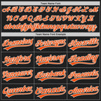 Custom White Black Pinstripe-Orange Split Ripped Pattern Baseball Pullover Sweatshirt Hoodie photo 4