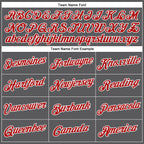 Custom Steel Gray Red-White Performance T-Shirt photo 2