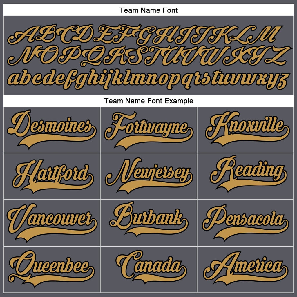 Custom Steel Gray Old Gold-Black Hockey Lace Neck Jersey photo 3