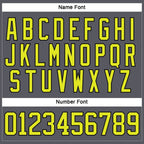 Custom Steel Gray Neon Yellow-Black Hockey Lace Neck Jersey photo 4