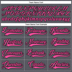 Custom Steel Gray Pink-Black Hockey Lace Neck Jersey photo 3