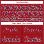 Custom Red White-Navy Baseball Jersey photo 4