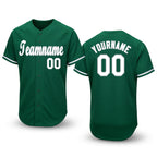 Custom Kelly Green White-Gray Baseball Jersey