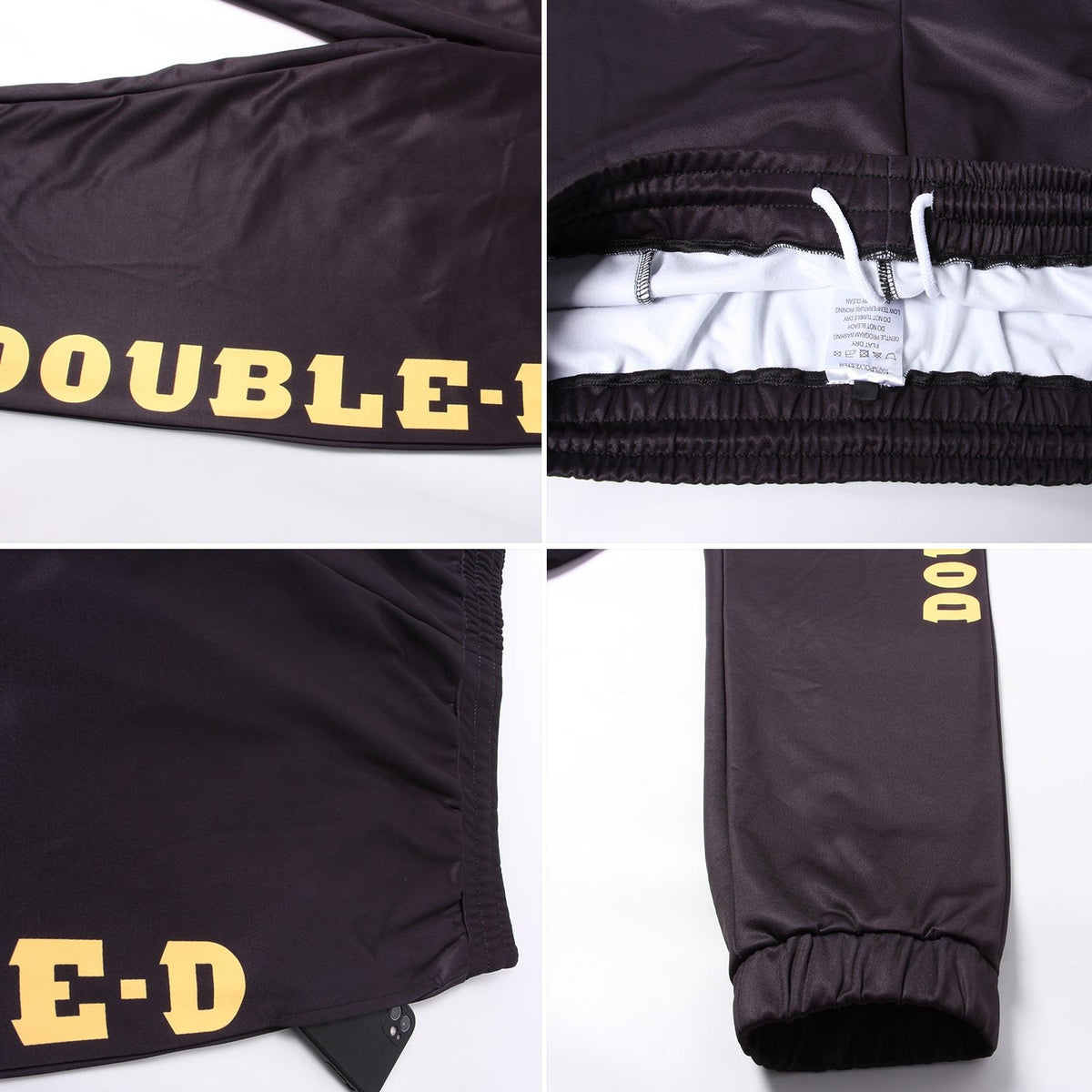 Custom Black Gold Fleece Jogger Sweatpants photo 3
