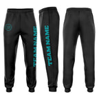 Custom Black Aqua Fleece Jogger Sweatpants photo 1
