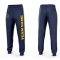 Custom Navy Gold Fleece Jogger Sweatpants