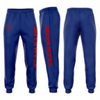 Custom Royal Red Fleece Jogger Sweatpants photo 1