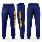 Custom Royal Gold Fleece Jogger Sweatpants