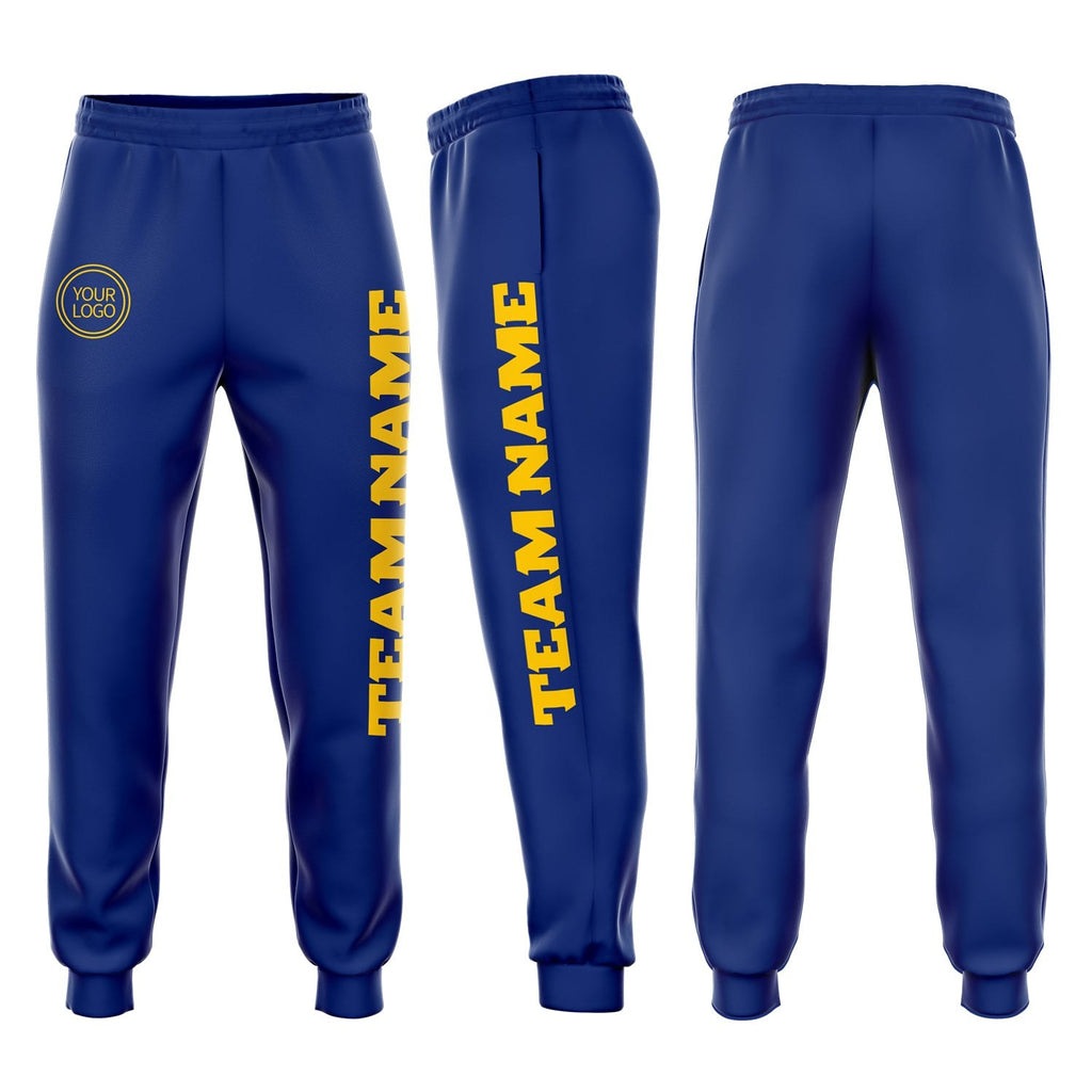 Custom Royal Gold Fleece Jogger Sweatpants photo 1