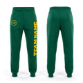 Custom Kelly Green Gold Fleece Jogger Sweatpants