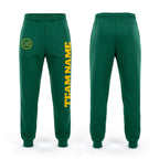 Custom Kelly Green Gold Fleece Jogger Sweatpants
