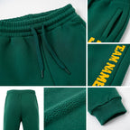 Custom Kelly Green Gold Fleece Jogger Sweatpants detail