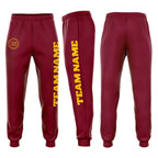 Custom Crimson Gold Fleece Jogger Sweatpants photo 1
