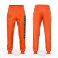 Custom Orange Kelly Green Fleece Jogger Sweatpants