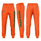 Custom Orange Kelly Green Fleece Jogger Sweatpants photo 1