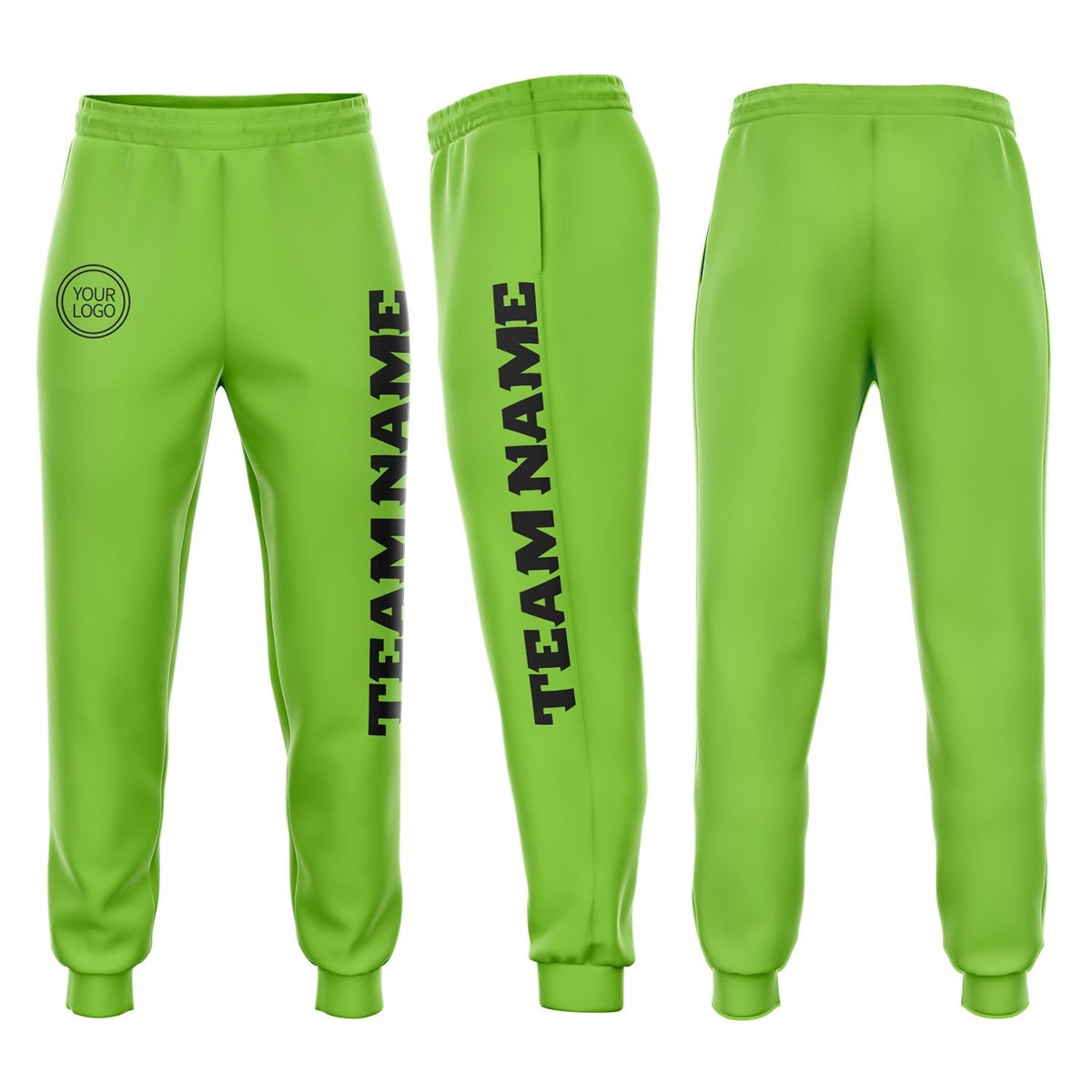 build neon green sweatpants black jogger fleece sweatpants0109