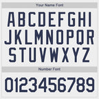Custom White Navy-Powder Blue Baseball Jersey photo 4