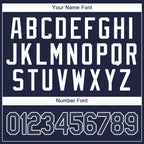 Custom Navy White-Powder Blue Baseball Jersey photo 3